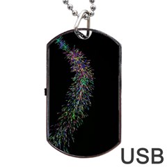 Galaxy Space Dog Tag Usb Flash (two Sides) by Sabelacarlos