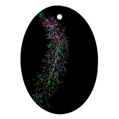 Galaxy Space Oval Ornament (two Sides) by Sabelacarlos