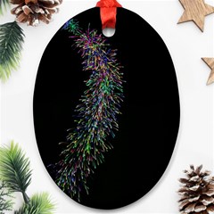 Galaxy Space Oval Ornament (two Sides)