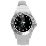 Galaxy Space Round Plastic Sport Watch (L) Front