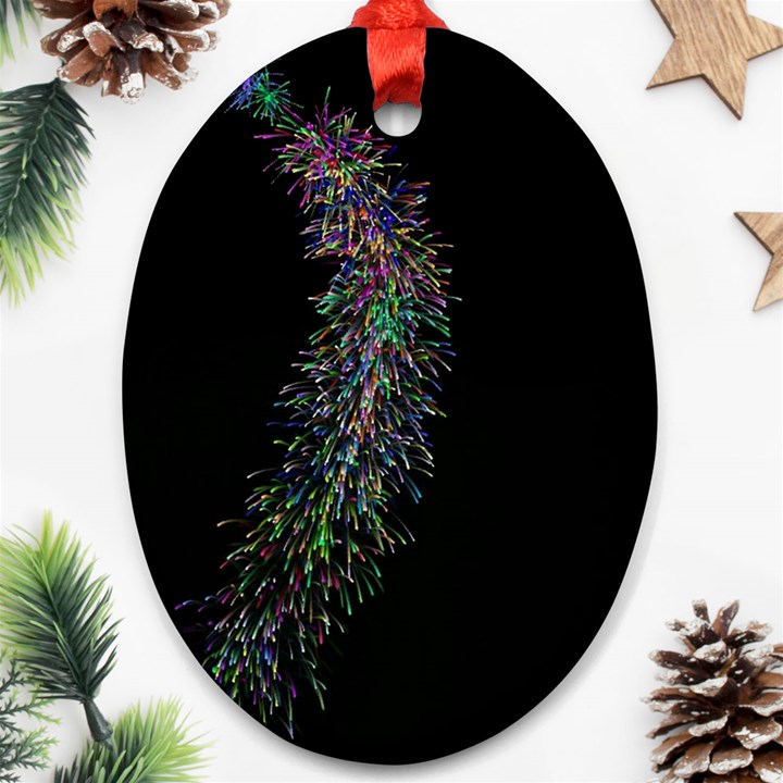 Galaxy Space Oval Ornament (Two Sides)