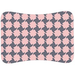 Retro Pink And Grey Pattern Velour Seat Head Rest Cushion