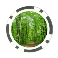 In The Forest The Fullness Of Spring, Green, Poker Chip Card Guard by MartinsMysteriousPhotographerShop