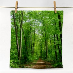 In The Forest The Fullness Of Spring, Green, Face Towel by MartinsMysteriousPhotographerShop