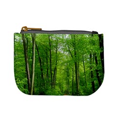 In The Forest The Fullness Of Spring, Green, Mini Coin Purse by MartinsMysteriousPhotographerShop