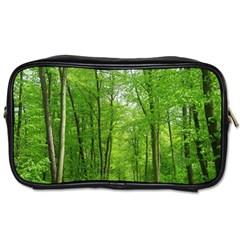 In The Forest The Fullness Of Spring, Green, Toiletries Bag (two Sides) by MartinsMysteriousPhotographerShop