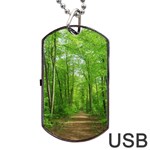 In the forest the fullness of spring, green, Dog Tag USB Flash (Two Sides) Front