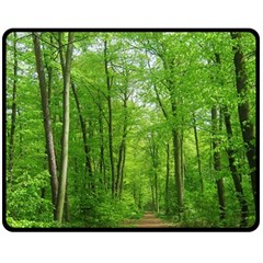 In The Forest The Fullness Of Spring, Green, Double Sided Fleece Blanket (medium)  by MartinsMysteriousPhotographerShop