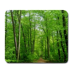 In The Forest The Fullness Of Spring, Green, Large Mousepads by MartinsMysteriousPhotographerShop