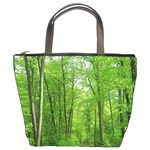 In the forest the fullness of spring, green, Bucket Bag Front