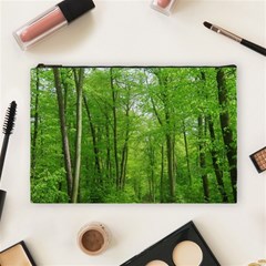 In The Forest The Fullness Of Spring, Green, Cosmetic Bag (large) by MartinsMysteriousPhotographerShop