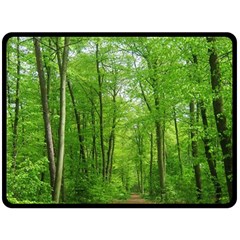 In The Forest The Fullness Of Spring, Green, Fleece Blanket (large)  by MartinsMysteriousPhotographerShop