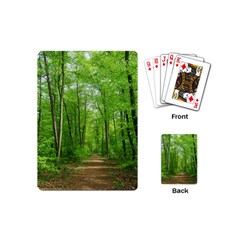 In The Forest The Fullness Of Spring, Green, Playing Cards Single Design (mini) by MartinsMysteriousPhotographerShop