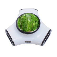 In The Forest The Fullness Of Spring, Green, 3-port Usb Hub by MartinsMysteriousPhotographerShop