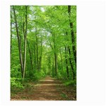 In the forest the fullness of spring, green, Small Garden Flag (Two Sides) Back