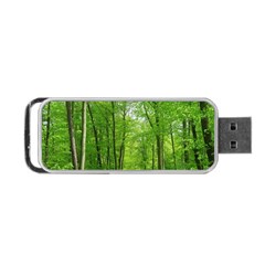 In The Forest The Fullness Of Spring, Green, Portable Usb Flash (one Side) by MartinsMysteriousPhotographerShop