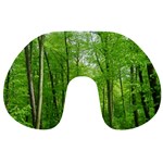 In the forest the fullness of spring, green, Travel Neck Pillow Back