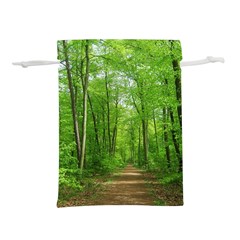 In The Forest The Fullness Of Spring, Green, Lightweight Drawstring Pouch (l)