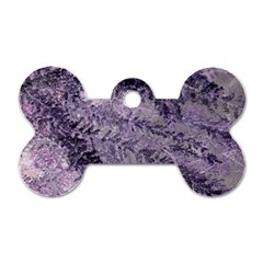 Flowers Branches Purple Dog Tag Bone (one Side) by DinkovaArt