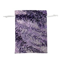 Flowers Branches Purple Lightweight Drawstring Pouch (l) by DinkovaArt