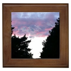 Colorful Overcast, Pink,violet,gray,black Framed Tile by MartinsMysteriousPhotographerShop