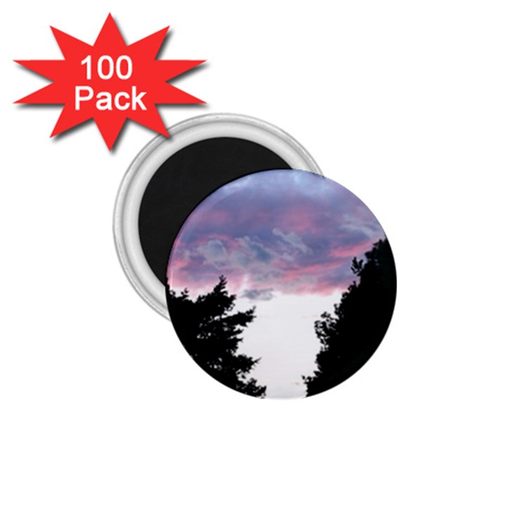 Colorful overcast, pink,violet,gray,black 1.75  Magnets (100 pack) 