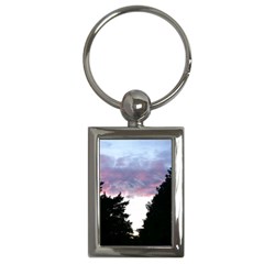 Colorful Overcast, Pink,violet,gray,black Key Chain (rectangle) by MartinsMysteriousPhotographerShop