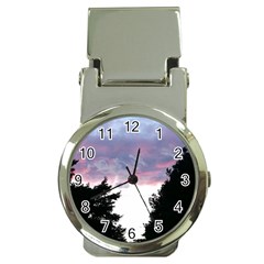 Colorful Overcast, Pink,violet,gray,black Money Clip Watches