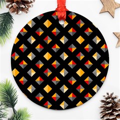 Geometric Diamond Tile Ornament (round) by tmsartbazaar