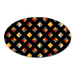 Geometric Diamond Tile Oval Magnet by tmsartbazaar