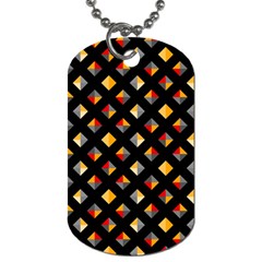 Geometric Diamond Tile Dog Tag (two Sides) by tmsartbazaar