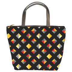 Geometric Diamond Tile Bucket Bag by tmsartbazaar