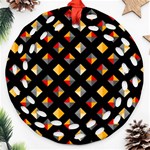 Geometric Diamond Tile Ornament (Round Filigree) Front