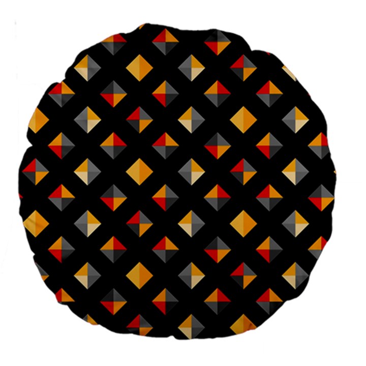 Geometric Diamond Tile Large 18  Premium Round Cushions