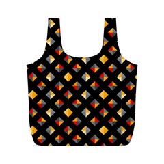 Geometric Diamond Tile Full Print Recycle Bag (m) by tmsartbazaar