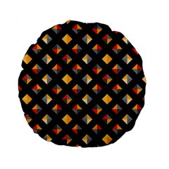 Geometric Diamond Tile Standard 15  Premium Flano Round Cushions by tmsartbazaar