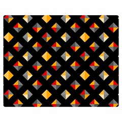 Geometric Diamond Tile Double Sided Flano Blanket (medium)  by tmsartbazaar