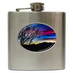 Sunset Landscape Scene, San Juan Province, Argentina003 Hip Flask (6 oz) Front