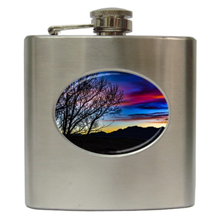 Sunset Landscape Scene, San Juan Province, Argentina003 Hip Flask (6 oz)