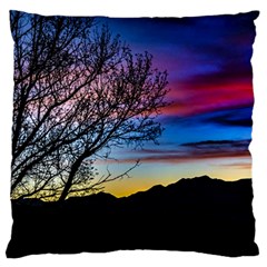 Sunset Landscape Scene, San Juan Province, Argentina003 Large Flano Cushion Case (two Sides) by dflcprintsclothing