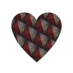 Abstract Zigzag Motif Heart Magnet by tmsartbazaar