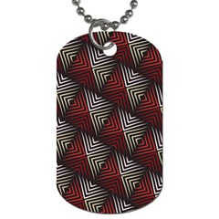 Abstract Zigzag Motif Dog Tag (two Sides) by tmsartbazaar