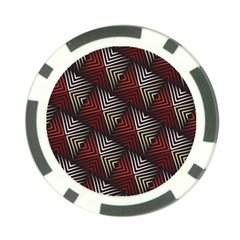 Abstract Zigzag Motif Poker Chip Card Guard by tmsartbazaar