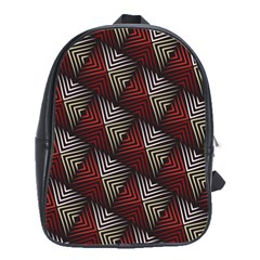 Abstract Zigzag Motif School Bag (large) by tmsartbazaar