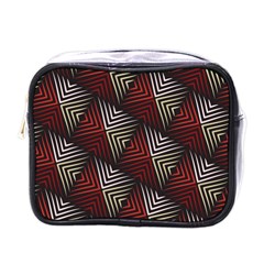 Abstract Zigzag Motif Mini Toiletries Bag (one Side) by tmsartbazaar