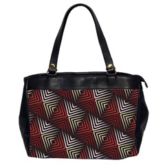 Abstract Zigzag Motif Oversize Office Handbag (2 Sides) by tmsartbazaar