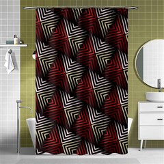 Abstract Zigzag Motif Shower Curtain 48  X 72  (small)  by tmsartbazaar