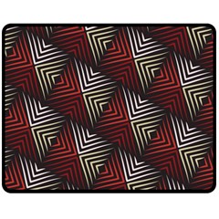 Abstract Zigzag Motif Double Sided Fleece Blanket (medium)  by tmsartbazaar