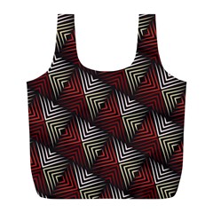 Abstract Zigzag Motif Full Print Recycle Bag (l) by tmsartbazaar