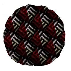 Abstract Zigzag Motif Large 18  Premium Flano Round Cushions by tmsartbazaar